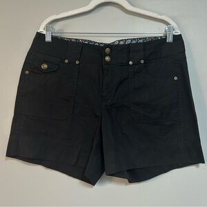 Black cargo shorts
